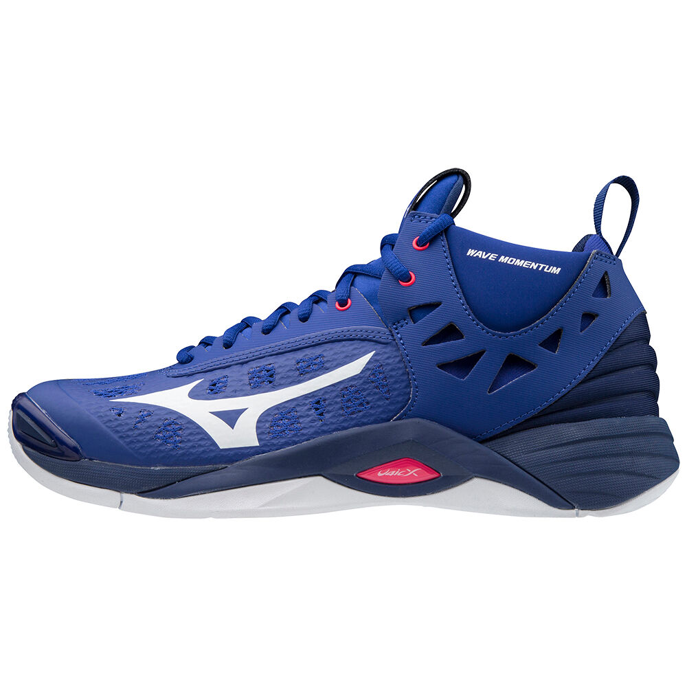 Mens Mizuno Wave Momentum Mid Volleyball Shoes Blue/White Philippines (GWXPVS286)